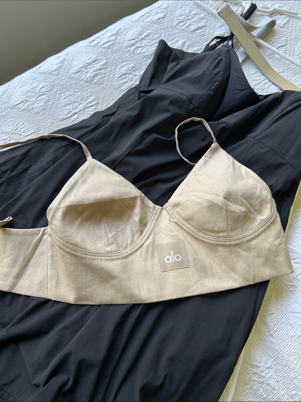 ALO Yoga Longline Bralette in Beige